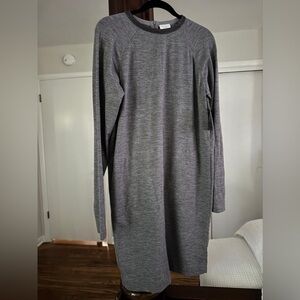 Brunello Cucinelli Gray Dress with Black Accents